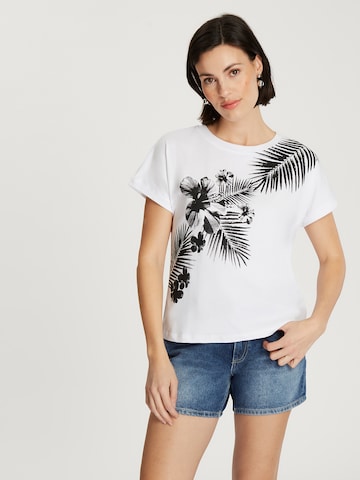CROSS JEANS T-Shirt in Weiß: Vorderseite