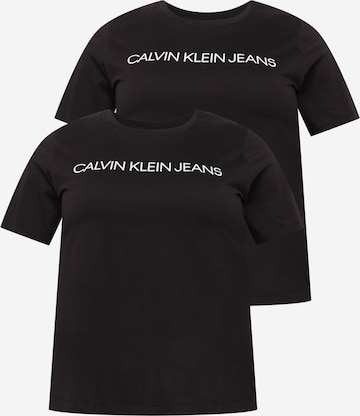 Calvin Klein Jeans Curve Shirt in Schwarz: front