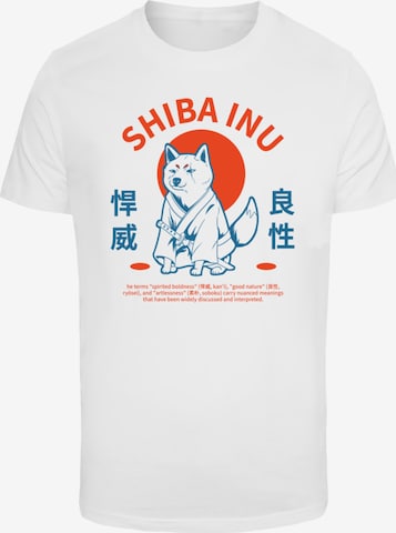 F4NT4STIC Shirt 'Japanischer Shiba Inu Hund' in Wit: voorkant