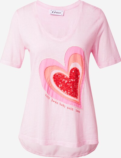 Grace Camiseta en rosa / rosa / rojo, Vista del producto