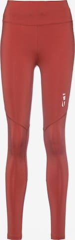 UNIFIT Skinny Workout Pants in Red: front