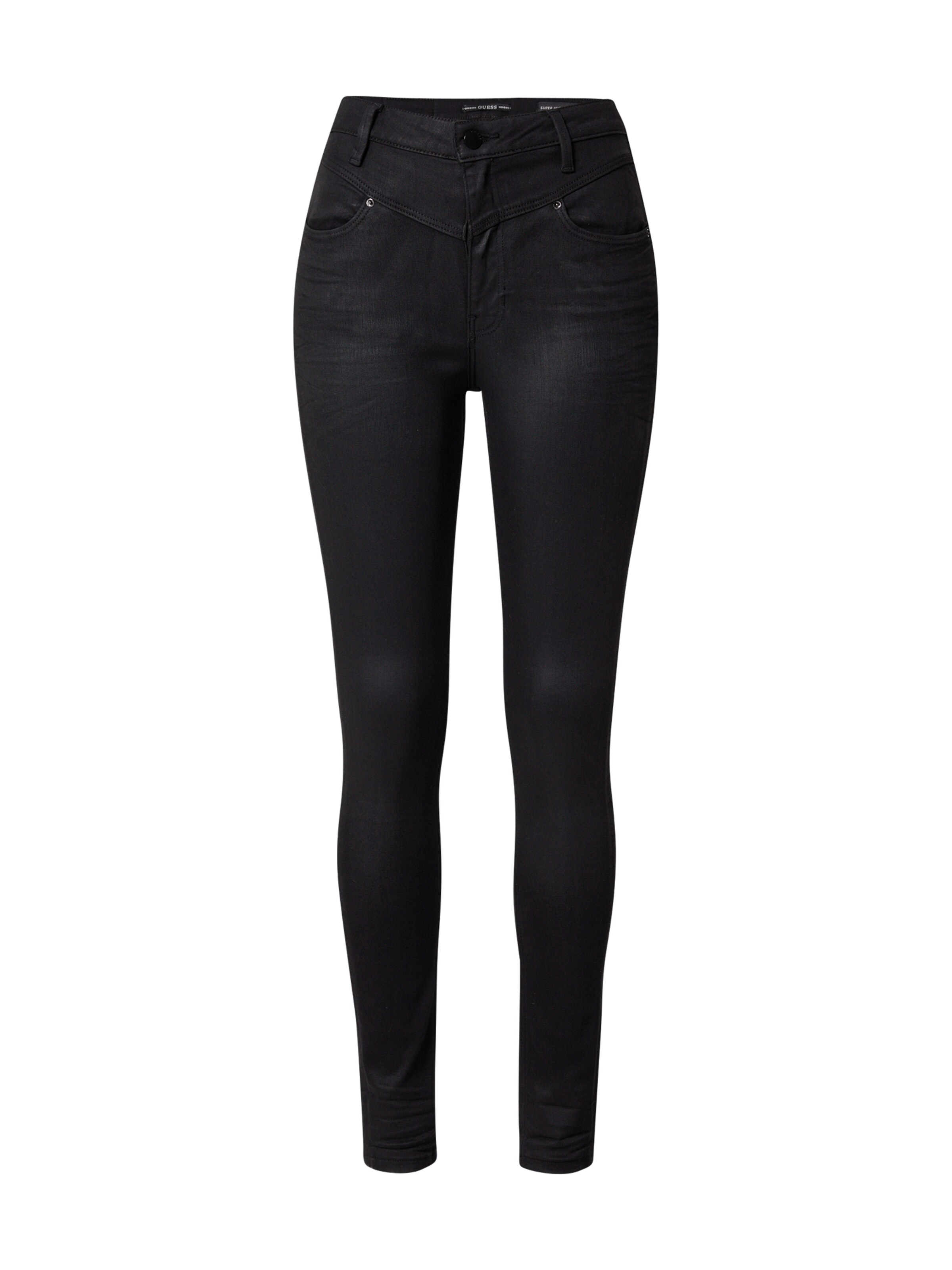 GUESS Skinny Jeans in Zwart: voorkant