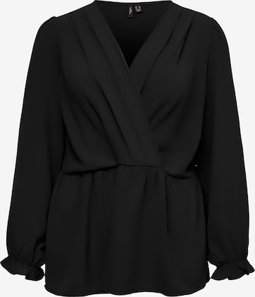 Vero Moda Curve Bluse in Schwarz: Vorderseite