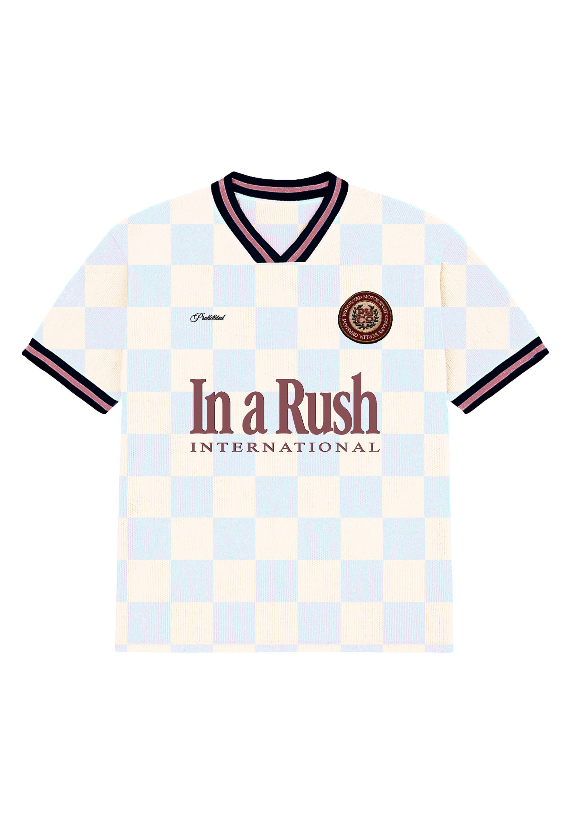 Prohibited Svetr 'Victory' - krémová / pastelová modrá / růže, Produkt