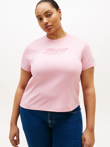 Tommy Hilfiger Curve T-Shirt in Pink: Vorderseite