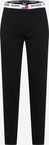 Tommy Hilfiger Underwear Tapered Pajama Pants in Black: front