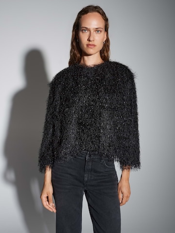 Someday Sweatvest in Zwart: voorkant