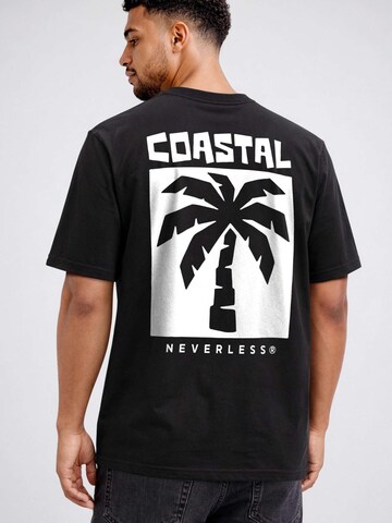 Neverless Shirt 'Minimalistic Palm' in Black