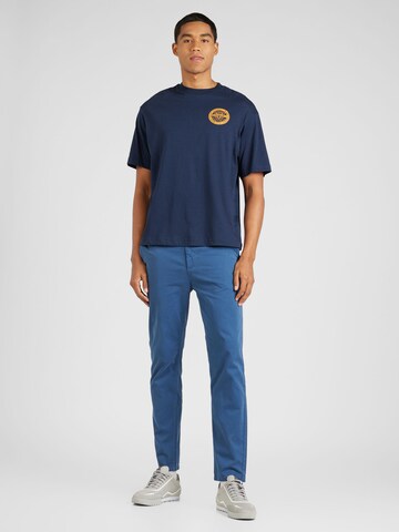 MUSTANG T-Shirt 'AIDAN' in Blau