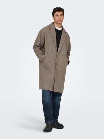 Only & Sons Between-Seasons Coat 'ONSWORF' in Brown