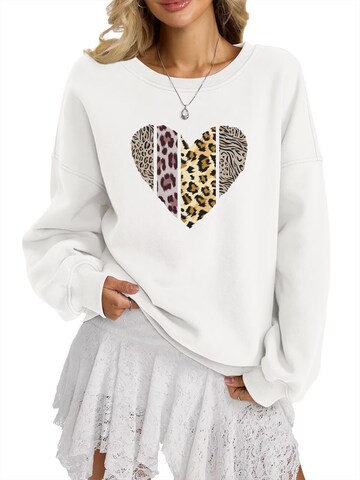 GORHEY - Sudadera en blanco: frente