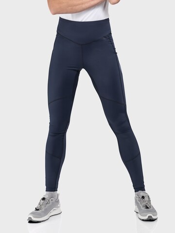Schöffel Skinny Outdoorbroek 'Vikan' in Blauw: voorkant