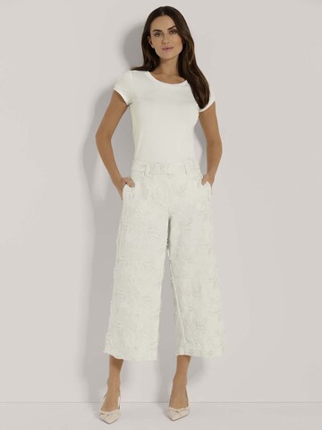 MADELEINE Wide leg Broek in Wit