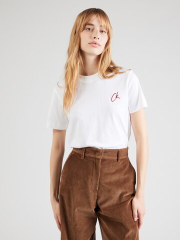 T-shirt Calvin Klein Jeans en blanc : devant