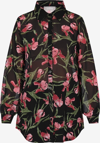 Camicia da donna di Usha in nero: frontale