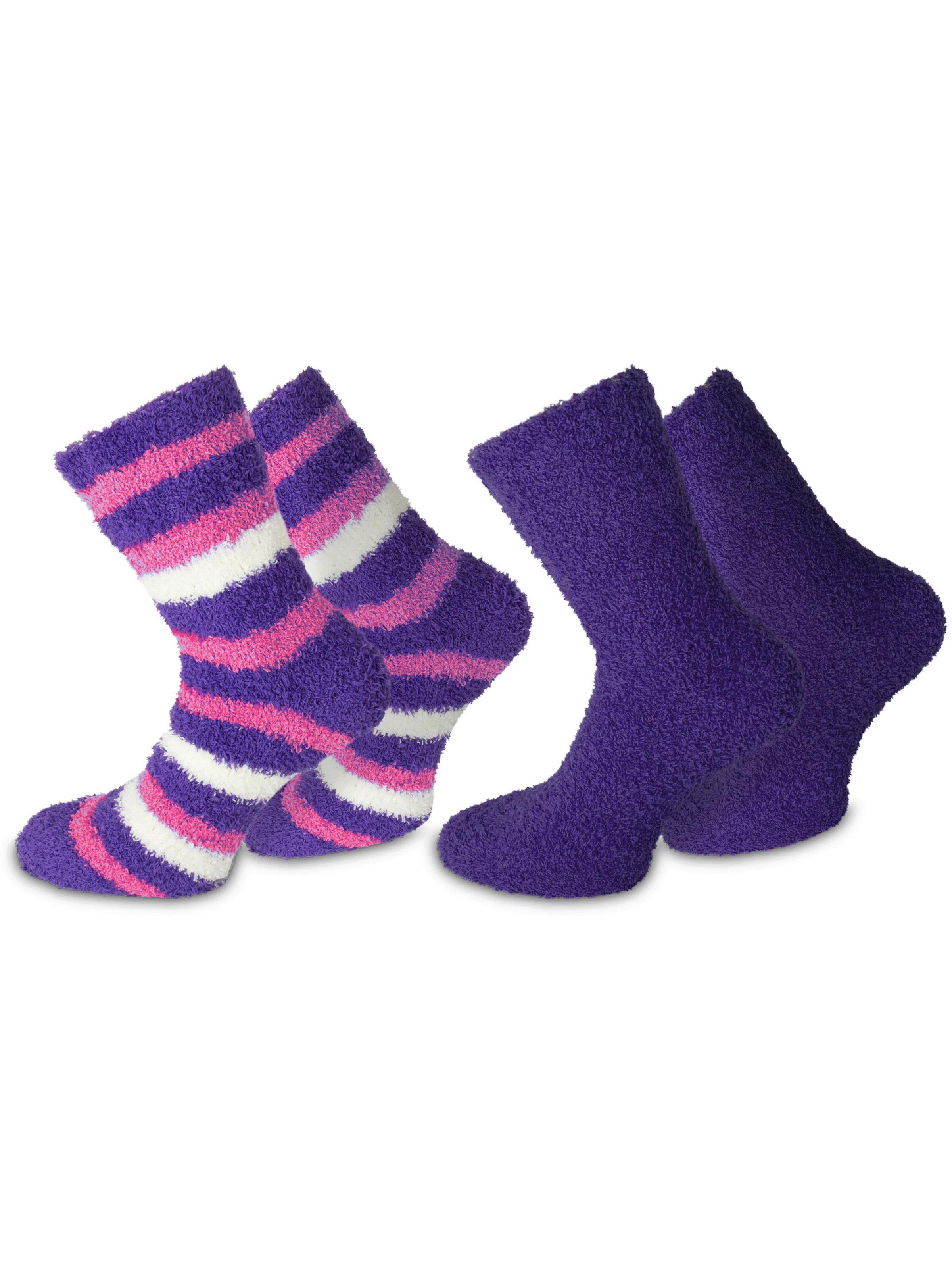 Chaussettes normani en violet : devant
