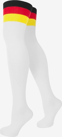 normani Over the Knee Socks 'Deutschland' in White: front