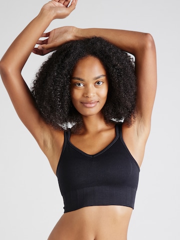 Bustier Soutien-gorge de sport Casall en noir : devant