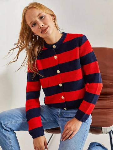 Bianco Lucci Gebreid vest in Rood