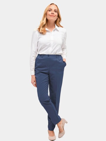 Regular Pantalon à plis Goldner en bleu