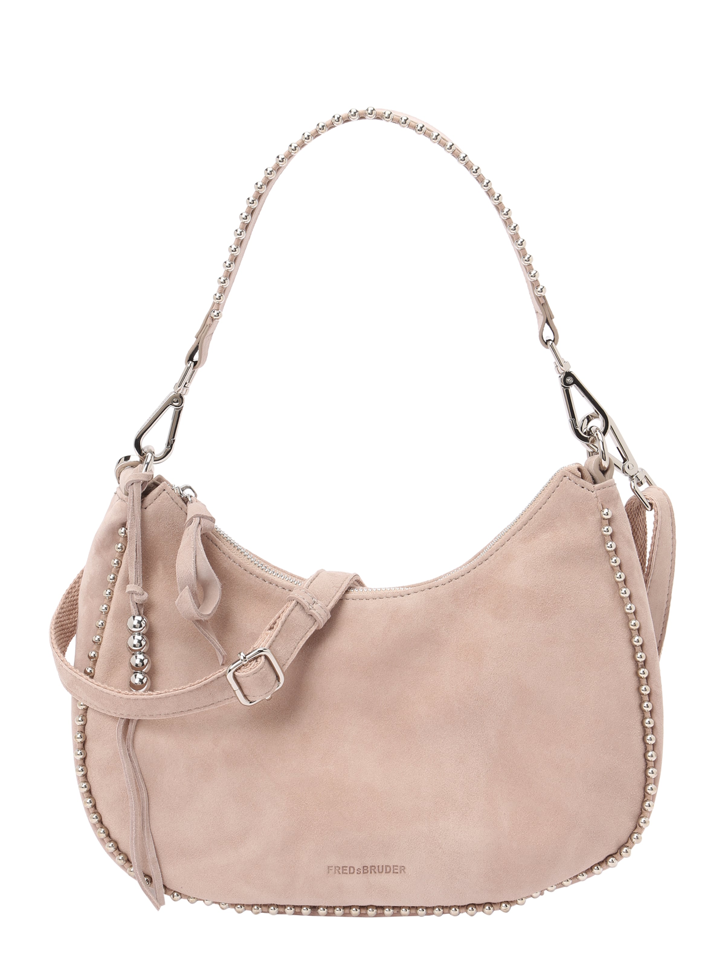 FREDsBRUDER Schoudertas 'All About Beads' in Beige: voorkant