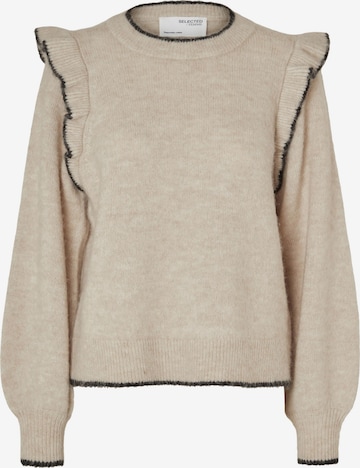 Pullover 'ALVA' di SELECTED FEMME in beige: frontale