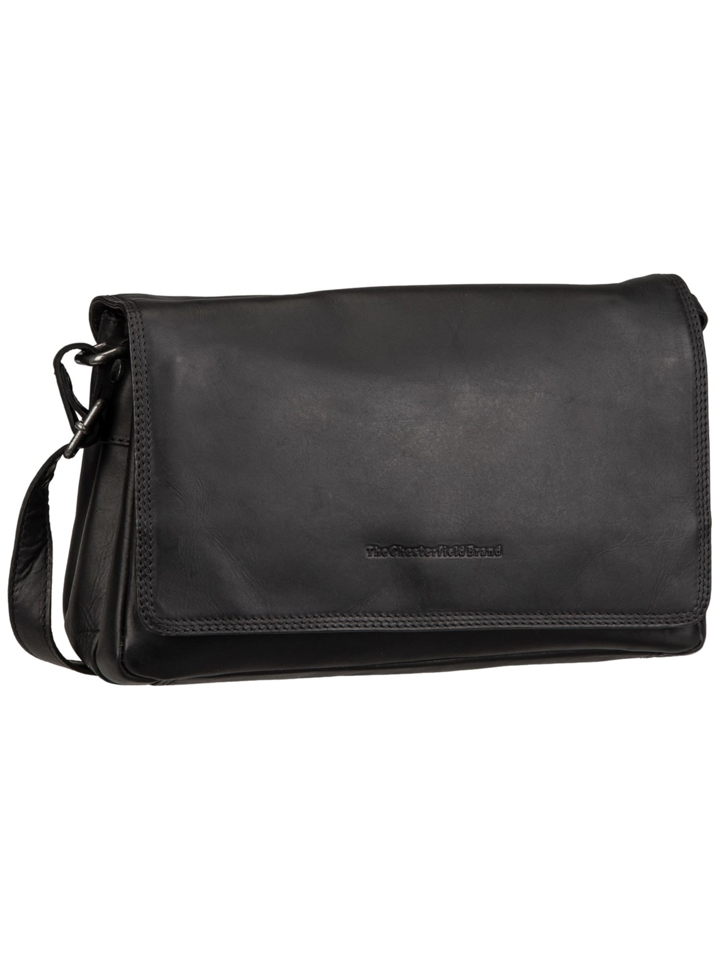 The Chesterfield Brand Umhängtasche 'Laverton' in Schwarz: Vorderseite