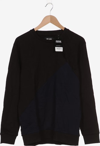 Only & Sons Sweatshirt & Zip-Up Hoodie in L in Black: front