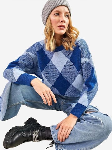 Pull-over 'Pullover' Bianco Lucci en bleu