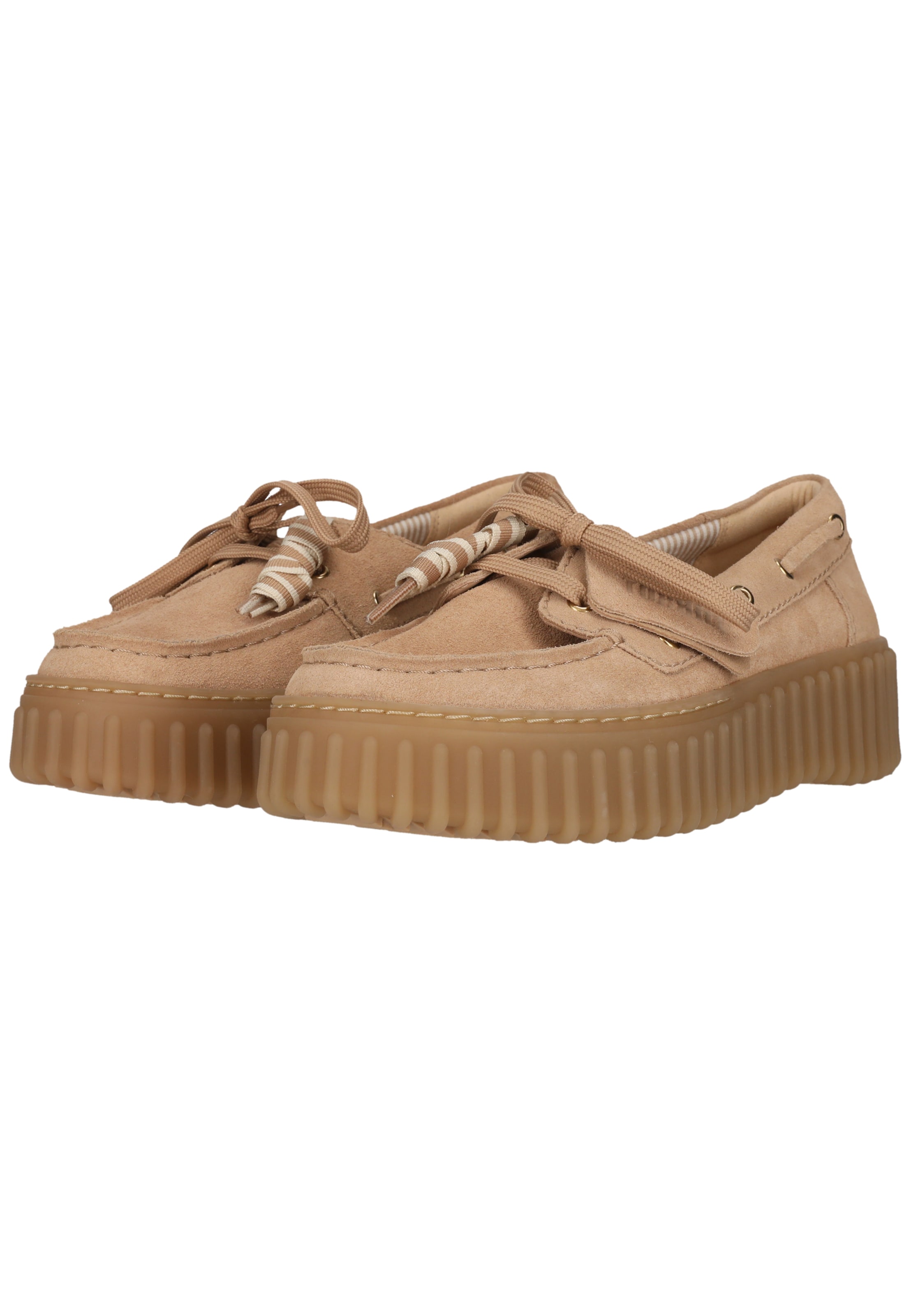 CLARKS Veterschoen 'Torhill Boat' in Beige