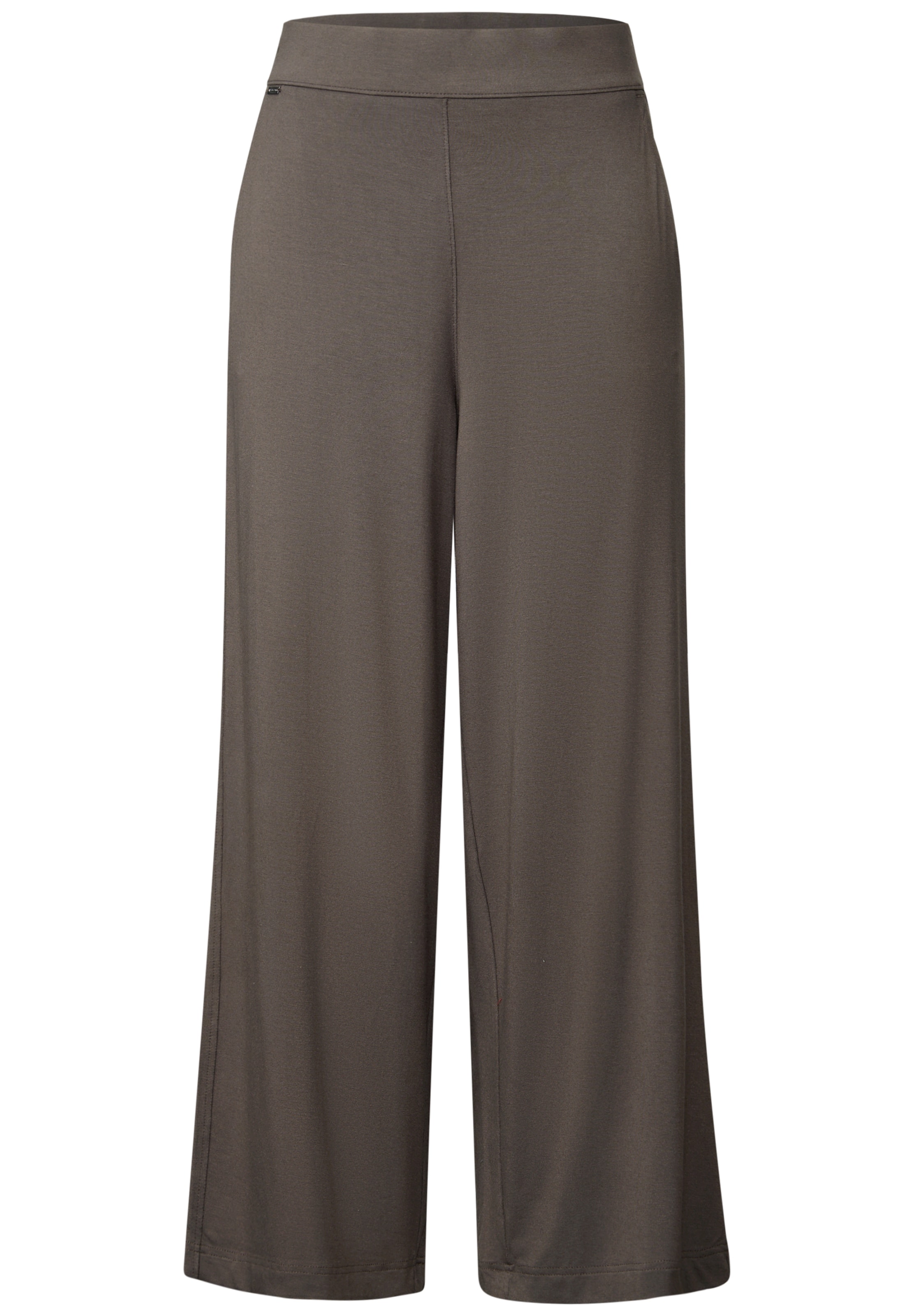 STREET ONE Wide Leg Hose in Grün: Vorderseite