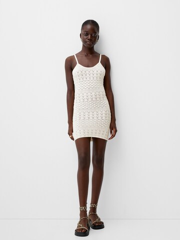 Bershka Knitted dress in White