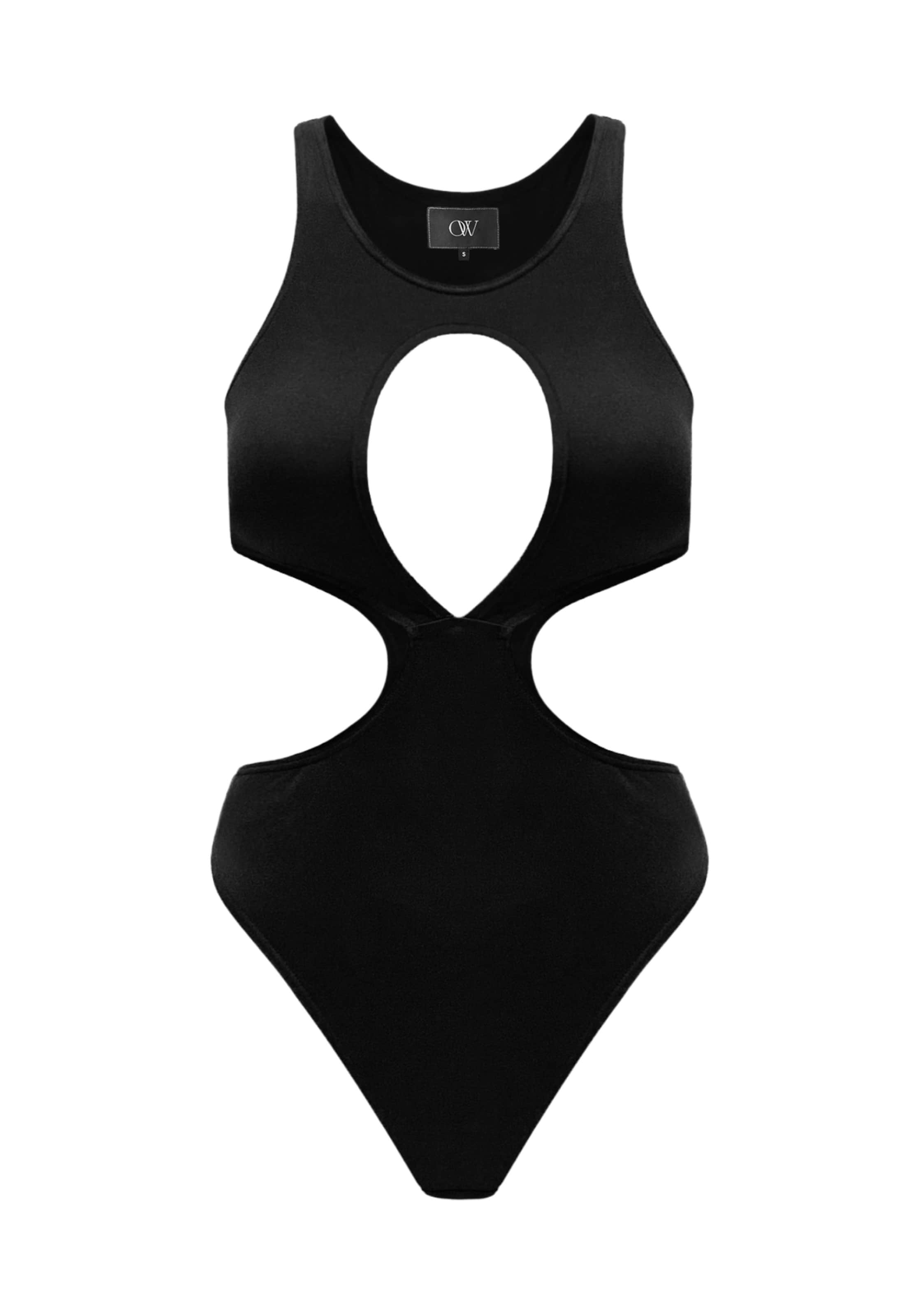 OW Collection Shirtbody 'Billie' i sort: forside