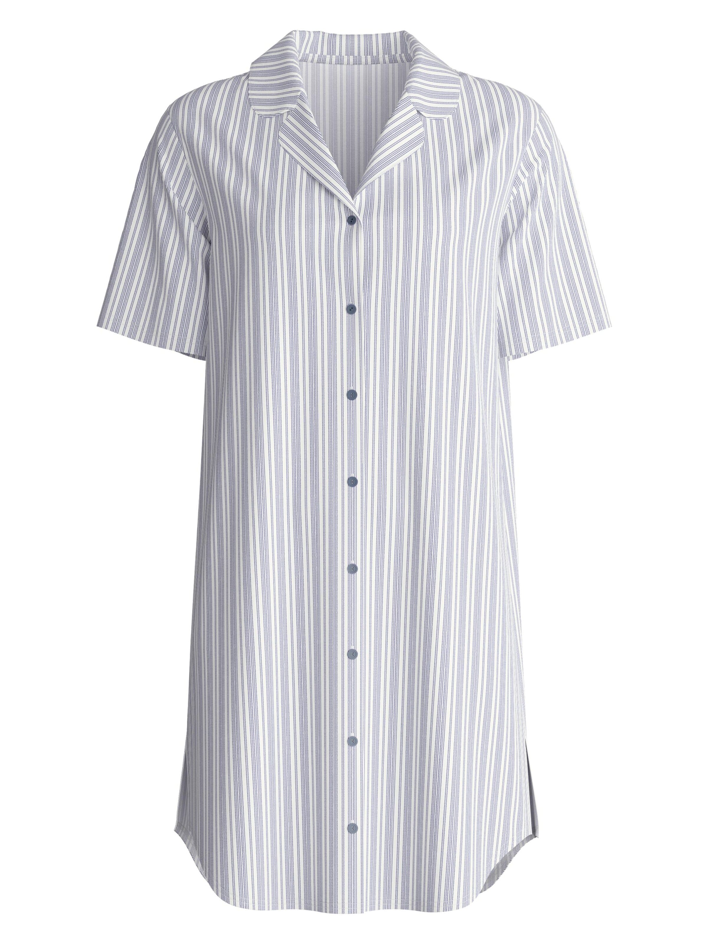 CALIDA Nightgown 'Striped Dreams' in Blue: front