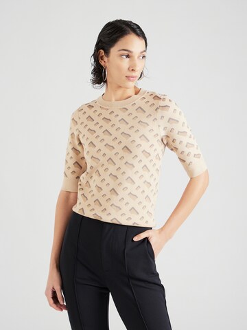 Pull-over 'Furkini' BOSS en beige : devant