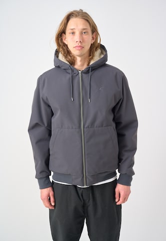 Cleptomanicx Winter Jacket 'Workist' in Grey: front