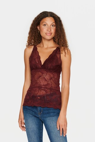 SAINT TROPEZ Top 'Daisy' in Red: front