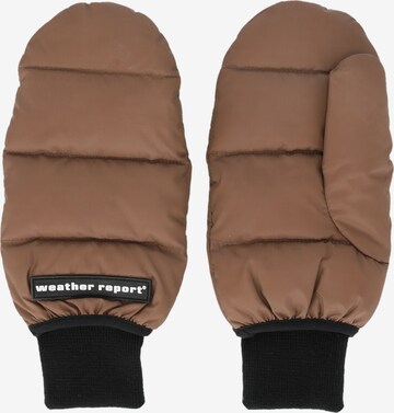 Weather Report Athletic Gloves 'Capricorn' in Brown: front