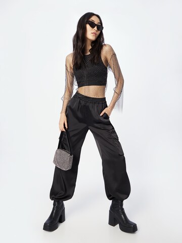 Love & Divine Wide leg Cargobroek '907' in Zwart