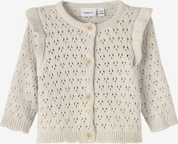 NAME IT Knit cardigan 'KARANDI' in Beige: front