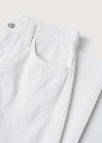 MANGO Wide Leg Jeans 'Agnes' in Weiß