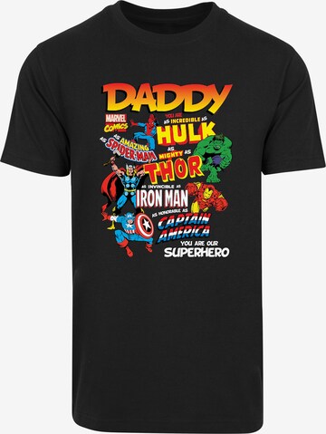 T-Shirt 'Marvel Comics Our Dad Superhero' F4NT4STIC en noir : devant