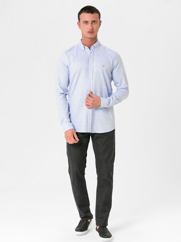 By Diess Collection Slim fit Button Up Shirt in Blue