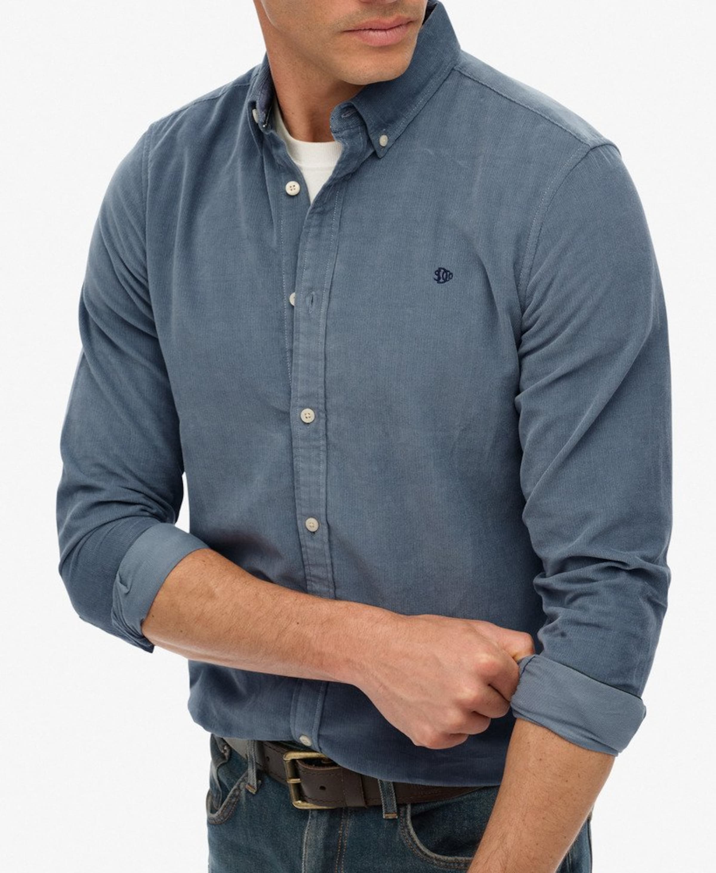 Coupe regular Chemise Superdry & Co en bleu