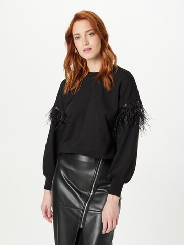 ONLY Sweatshirt 'FEATHER' in Black: front