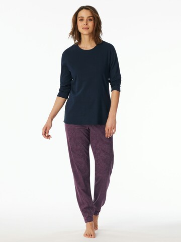 SCHIESSER Pyjama ' UNCOVER Nightwear ' in Blauw: voorkant