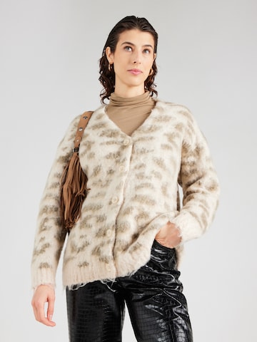 GUESS Gebreid vest in Beige: voorkant