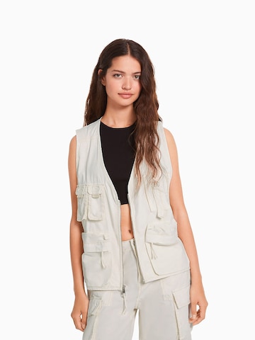 Gilet di Bershka in bianco: frontale