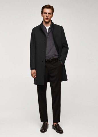 MANGO MAN Between-Seasons Coat 'Funnel' in Grey