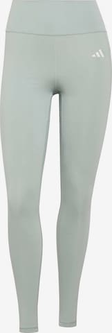 ADIDAS PERFORMANCE Workout Pants 'Opt Ess' in Green: front